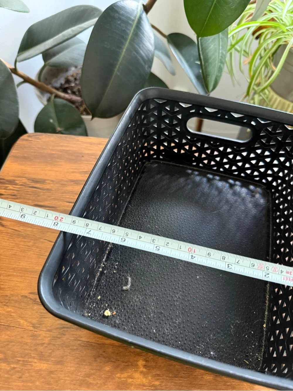 Room essentials plastic Black Woven Plastic Storage Basket